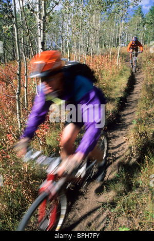 Herren-Mountain Bike-Trail. Stockfoto