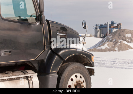 Dump Truck auf einer Baustelle, Plymouth, Massachusetts, USA Stockfoto