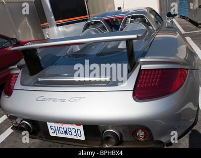 Porsche Carrera GT Silber Stockfoto