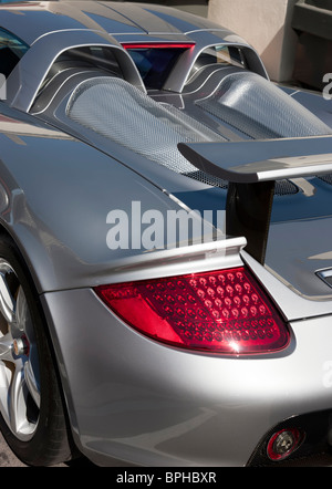 Porsche Carrera GT Silber Stockfoto