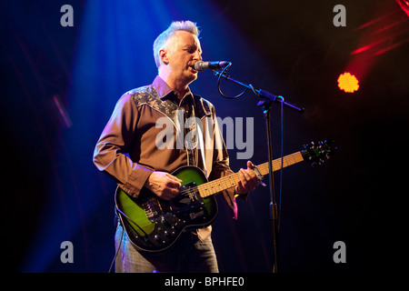 Billy Bragg auf dem Green Man Festival 2010, Glanusk Park, Brecon Beacons, Wales Stockfoto