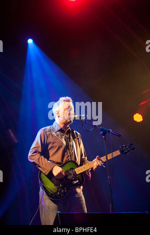 Billy Bragg auf dem Green Man Festival 2010, Glanusk Park, Brecon Beacons, Wales Stockfoto