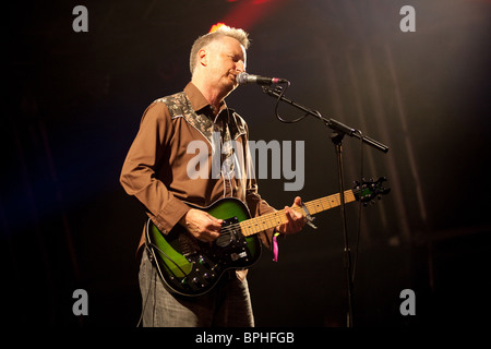 Billy Bragg auf dem Green Man Festival 2010, Glanusk Park, Brecon Beacons, Wales Stockfoto