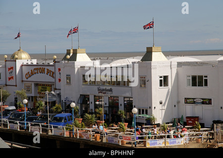 Clacton Pier Eingang in Clacton auf Sea Essex England An East Anglia Badeort Stockfoto