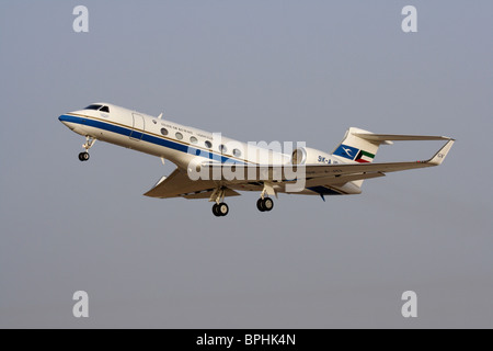 Regierung von Kuwait Gulfstream V Executive Jet-Flugzeuge, in einer offiziellen VIP-Transport-Rolle verwendet, starten Stockfoto
