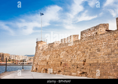 Alte Festung und venezianischen Hafen von Chania, Kreta, Griechenland Stockfoto