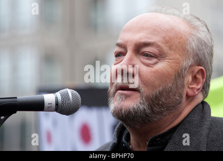 George Galloway MP Speking auf Anti-Kriegs-Demonstration in London UK Stockfoto