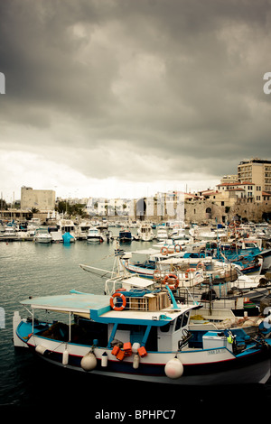 Der alte venezianische Hafen in Heraklion, Kreta, Griechenland. Stockfoto