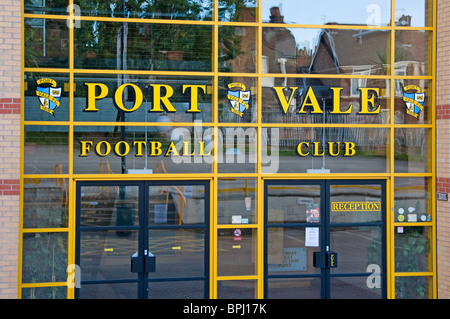 Port Eingangstür Vale Football Club Burslem Stoke-on-Trent, Staffordshire UK Stockfoto