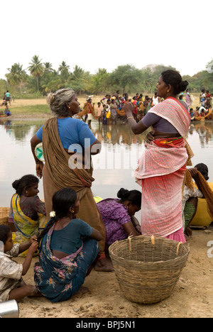 Angeln-Festival im Venthanpatti in der Nähe von Ponnamaravathy, Pudukkottai Bezirk, Tamil Nadu; Indien. Stockfoto