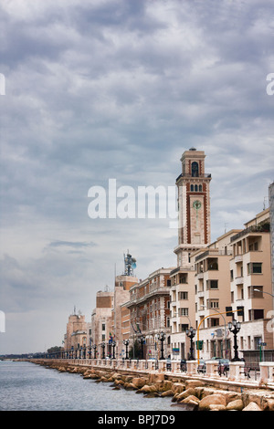 Winterlandschaft in der Stadt Bari in Italien. Stockfoto