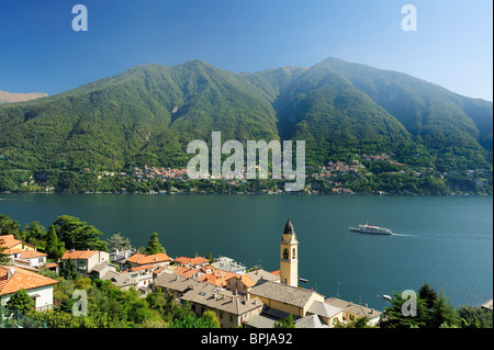 Dorf am Westufer des Comer See, Lombardei, Italien Stockfoto