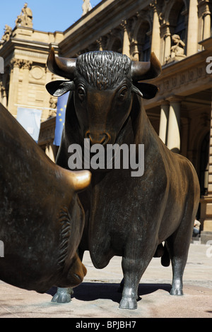 Der Bär und der Stier, der Frankfurter Wertpapierbörse, Frankfurt am Main, Hessen, Deutschland Stockfoto