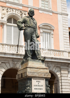 Statue von Giuseppe Garibaldi in der Innenstadt von Pisa, Toskana, Italien Stockfoto