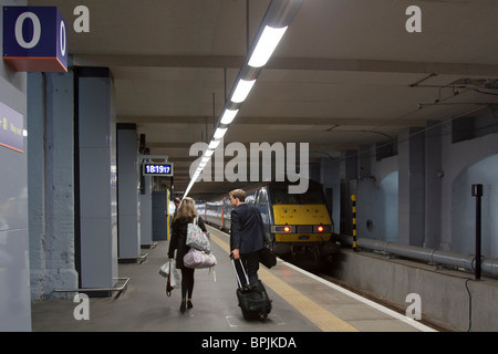 0 - Plattform Kings Cross Station - London Stockfoto