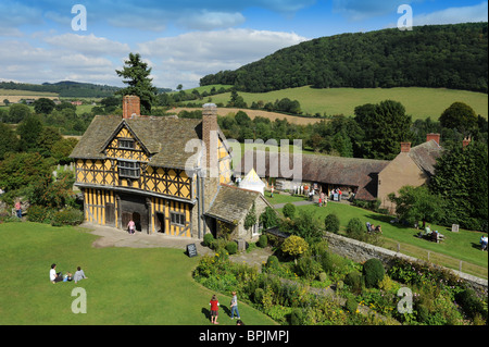 Stokesay Castle Torhaus in South Shropshire Stockfoto