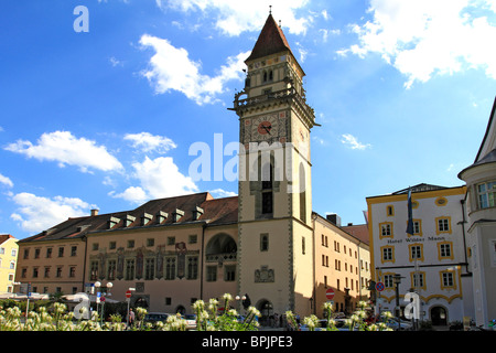 Altes Rathaus in Passau, Niederbayern, Deutschland Stockfoto