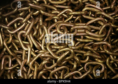 Ein Haufen von Ketten Stockfoto