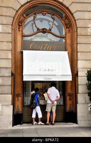 Cartier-Store, Vendome Platz, Paris, Frankreich Stockfoto