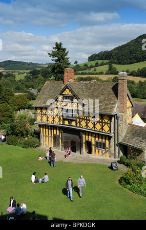 Stokesay Castle Torhaus in South Shropshire Stockfoto