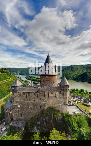 Jugendherberge Burg Burg Stahleck, Bacharach, Rheinland-Pfalz, Deutschland, Europa Stockfoto