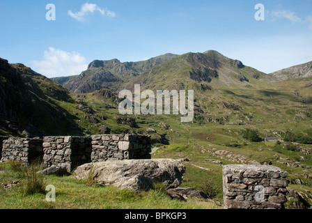 Landschaft am oberen Rand der Nant Ffrancon übergeben, Snowdonia Nordwales Stockfoto