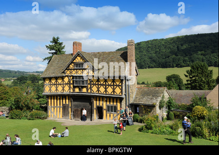 Stokesay Castle Torhaus in South Shropshire Stockfoto