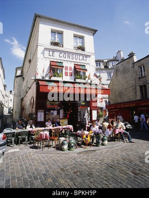 Place du Tertre, Montmartre, Paris, Frankreich Stockfoto