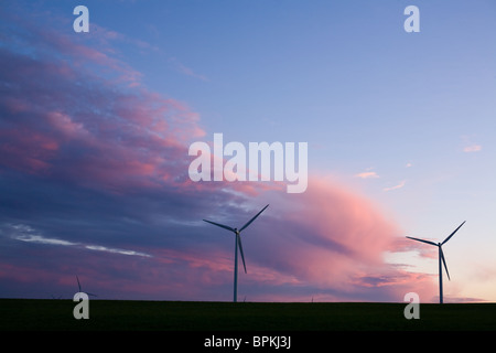 Windkraftanlagen auf Tug Hill Plateau, größte Windenergie-Projekt in New York State, Lewis County Stockfoto