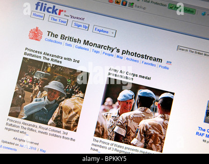 Britische königliche Familie öffnet einen Fotostream auf Flickr-website Stockfoto