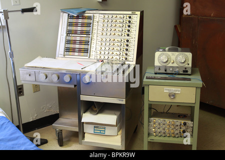 Eine Anzeige im Glore psychiatrischen Museum in St. Joseph, Missouri. Stockfoto