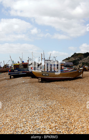 NOSTALGISCHER STADE BEACH. ROCK-A-NORE HASTINGS. 2009 Stockfoto