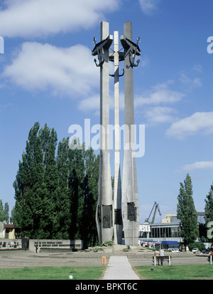 Lenin-Werft Arbeiter Denkmal, Danzig, Polen Stockfoto