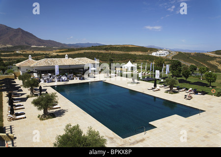 Swimming Pool, Finca Cortesin Hotel, Casares, Andalusien, Spanien Stockfoto