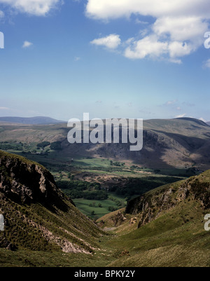 Blick über Wasdale in Richtung Buckbarrow von Whin Rigg Illgill Kopf, Lake District, Cumbria England Stockfoto