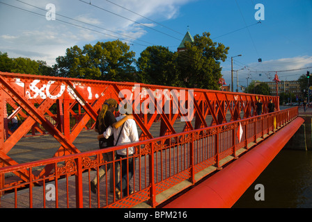 Die meisten Piaskowy die rote Brücke in Wroclaw/Breslau Schlesien Polen Europa Stockfoto