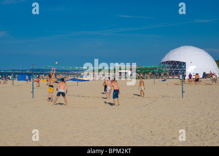 Sandstrand in Swinemünde Pommern Polen Europa Stockfoto