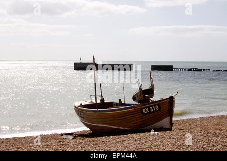 NOSTALGISCHER STADE BEACH. ROCK-A-NORE HASTINGS. 2009 Stockfoto