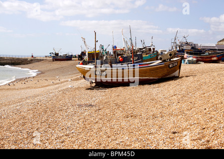 NOSTALGISCHER STADE BEACH. ROCK-A-NORE HASTINGS. 2009 Stockfoto