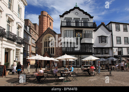 Cathedral Square, Exeter, Devon, England, Großbritannien Stockfoto