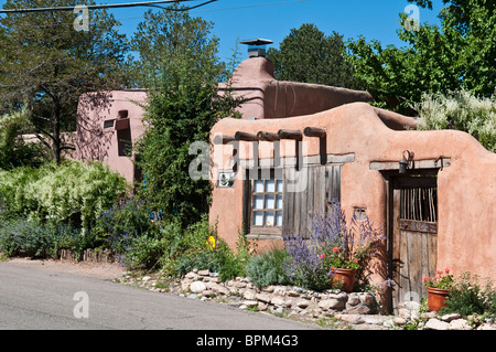Alten Adobe-Haus in Santa Fe New Mexico an der Canyon Road