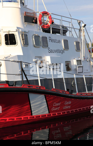 Detail der Rescue Boot von der kanadischen Küstenwache am Hafen Sambro, Nova Scotia, Atlantik-Kanada. Foto: Willy Matheisl Stockfoto