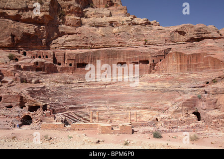 Nabatäer Theater, Petra, Jordanien Stockfoto