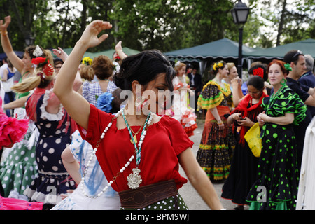 Andalusische Feier, Romeria, Madrid, Spanien Stockfoto