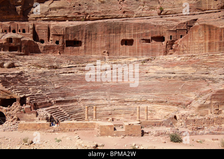 Nabatäer Theater, Petra, Jordanien Stockfoto