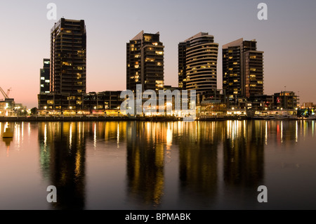 Docklands Szene, Melbourne, Australien Stockfoto