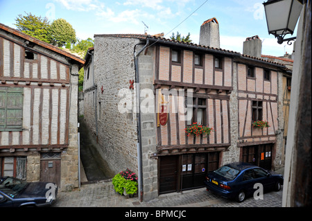 Mittelalterliche gerahmte Holzhaus in Parthenay Deux-Sèvres Frankreich