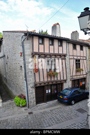 Mittelalterliche gerahmte Holzhaus in Parthenay Deux-Sèvres Frankreich