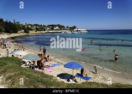 Strand von Fontane Bianche, Syrakus, Sizilien, Italien Stockfoto