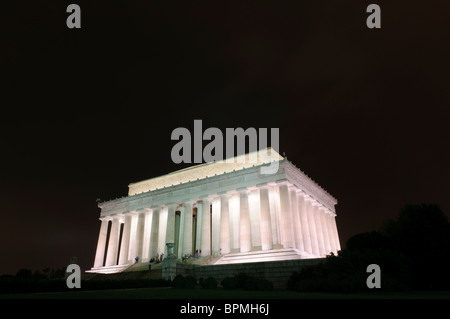 WASHINGTON DC, USA - Außen Night Shot des Lincoln Memorial Stockfoto